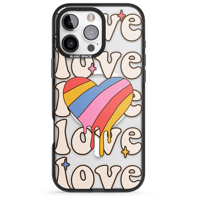 iPhone 16 Groovy Love Clear Impact Phone Case