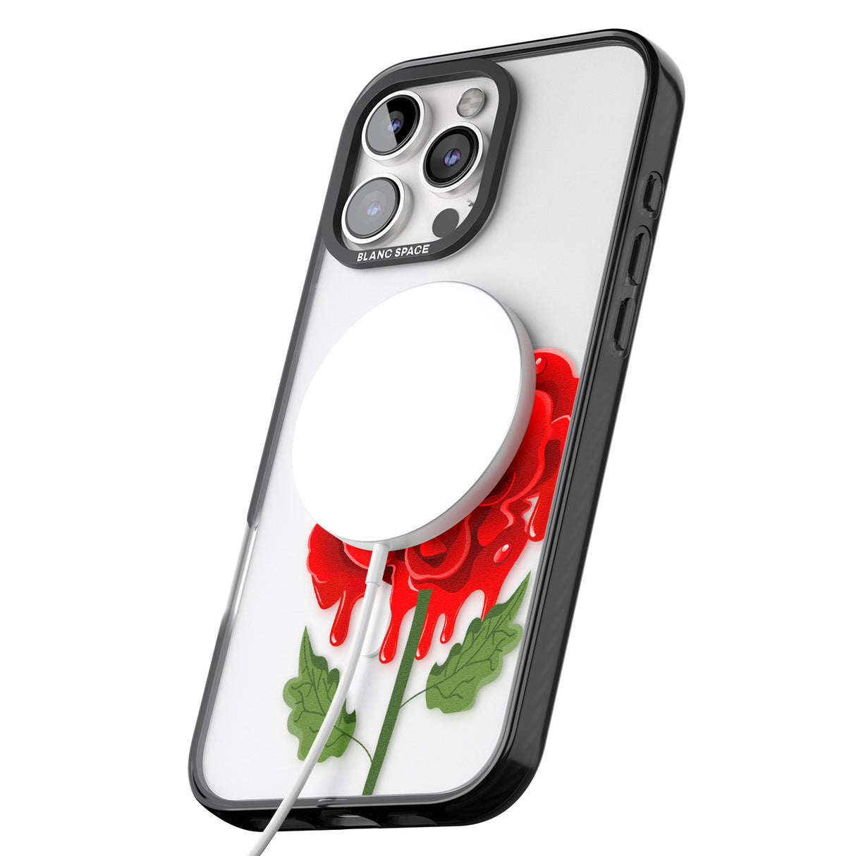 iPhone 16 Melting Rose Clear Impact Phone Case