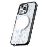 iPhone 16 Blue Bows & Hearts Clear Impact Phone Case