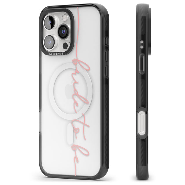 iPhone 16 Pro Max Bride to Be - Transparent Wedding Design Black Impact Phone Case