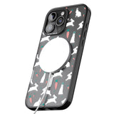 iPhone 16 Pro Max White Bunnies and Carrots Black Impact Phone Case