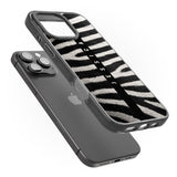 iPhone 16 Pro Max Personalised Zebra Print Black Impact Phone Case