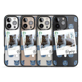 iPhone 16 Pro Max Personalised English Blue Cat Photo Black Impact Phone Case