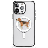 iPhone 16 Pro Max Personalised Hand Painted Beagle Black Impact Phone Case