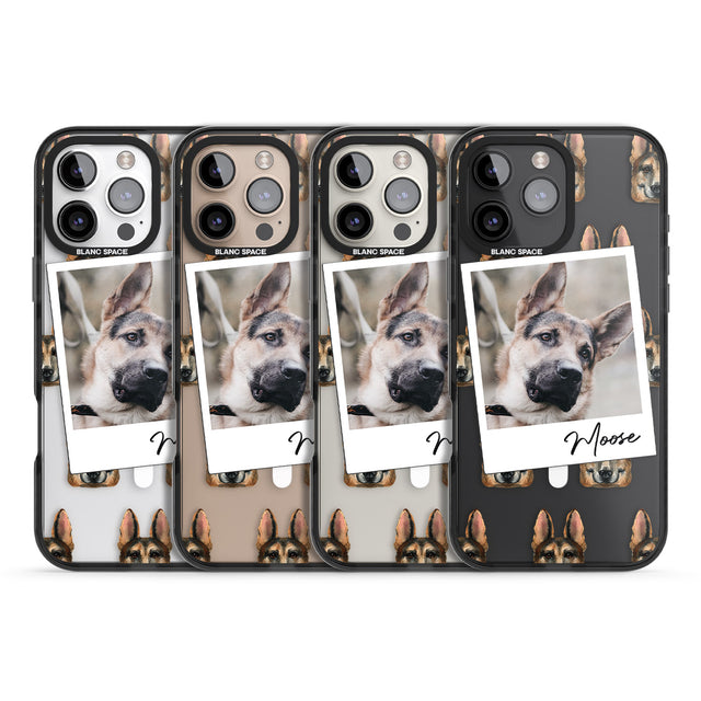 iPhone 16 Pro Max Personalised German Shepherd - Dog Photo Black Impact Phone Case