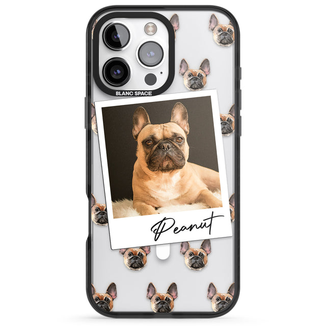 iPhone 16 Pro Max Personalised French Bulldog, Tan - Dog Photo Black Impact Phone Case