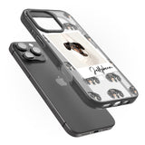 iPhone 16 Pro Max Personalised Dachshund, Black- Dog Photo Black Impact Phone Case