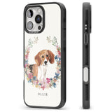 iPhone 16 Pro Max Personalised Beagle - Watercolour Dog Portrait Black Impact Phone Case