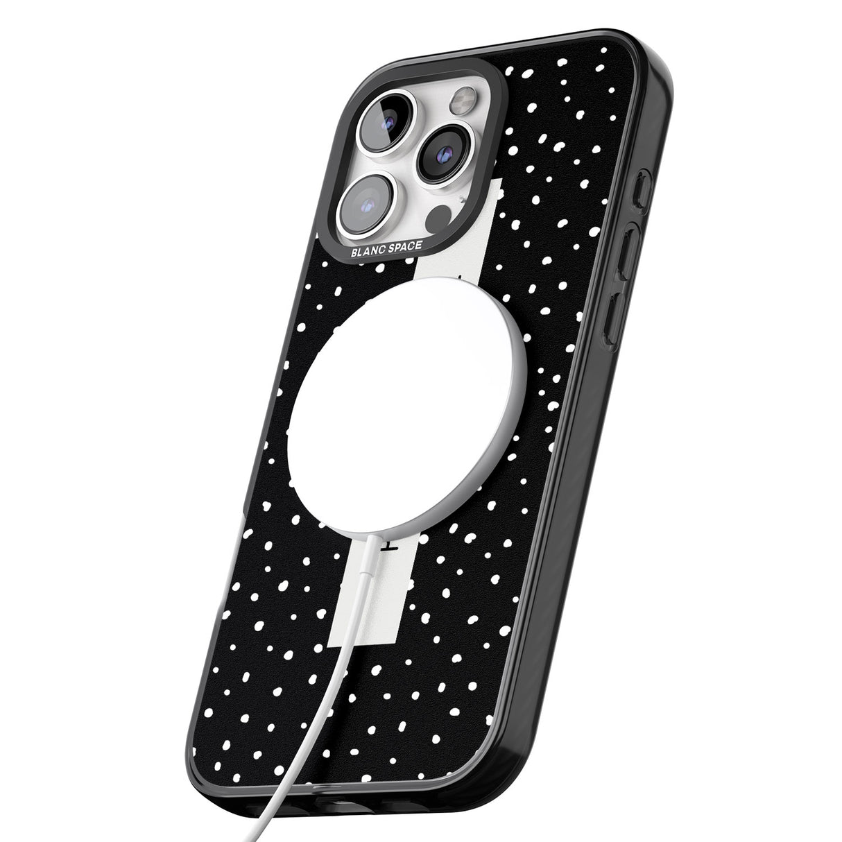 iPhone 16 Pro Max Personalised Black Dots Black Impact Phone Case