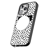 iPhone 16 Pro Max Personalised Black Bar & Dots Black Impact Phone Case