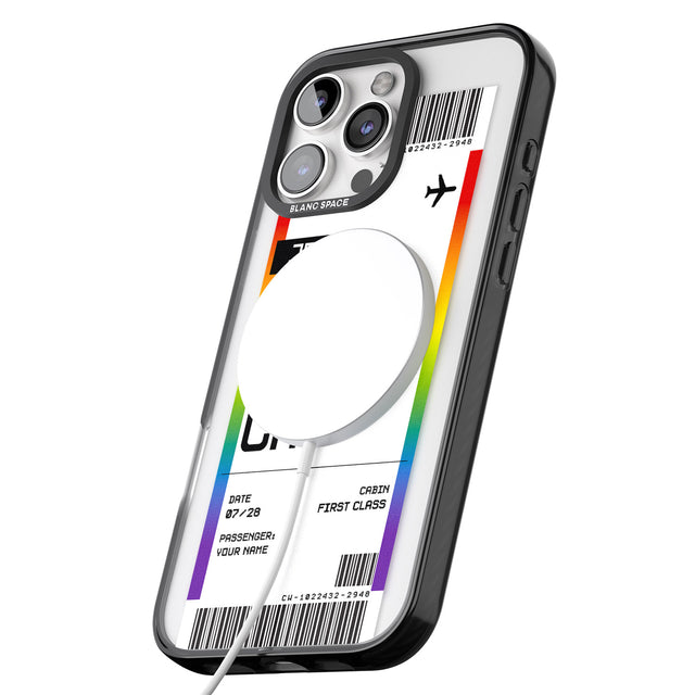 iPhone 16 Pro Max Pride Boarding Pass (Limited Edition) Black Impact Phone Case