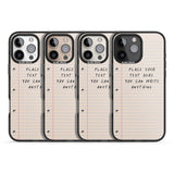 iPhone 16 Pro Max Personalised School Paper Black Impact Phone Case