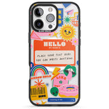 iPhone 16 Pro Max Personalised Nostalgia Sticker Mix #2 Black Impact Phone Case