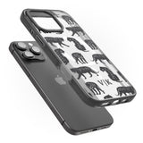 iPhone 16 Pro Max Personalised Tiger Silhouettes Black Impact Phone Case