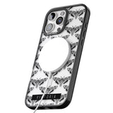 iPhone 16 Pro Max Personalised Hawk Moth Pattern Black Impact Phone Case