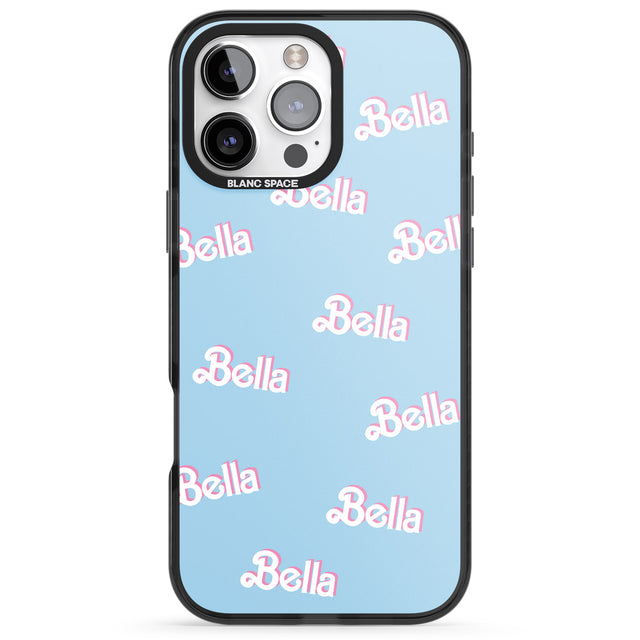 iPhone 16 Pro Max Personalised Cute Name Pattern Black Impact Phone Case