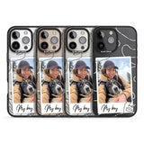 iPhone 16 Pro Max Personalised Abstract Faces Instant Photo Black Impact Phone Case