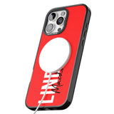 iPhone 16 Pro Max Personalised Bold Name: Red Black Impact Phone Case