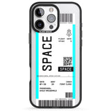 iPhone 16 Pro Max Personalised Space Space Travel Ticket Black Impact Phone Case