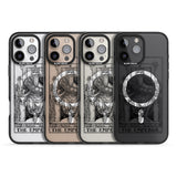 iPhone 16 Pro Max Personalised The Emperor Tarot Card - Transparent Black Impact Phone Case