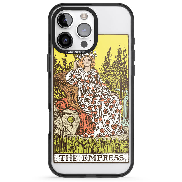 iPhone 16 Pro Max Personalised The Empress Tarot Card - Colour Black Impact Phone Case