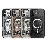 iPhone 16 Pro Max Personalised The World Tarot Card - Transparent Black Impact Phone Case