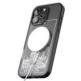 iPhone 16 Pro Max Personalised Strength Tarot Card - White Transparent Black Impact Phone Case