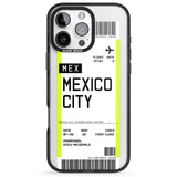 iPhone 16 Pro Max Personalised Mexico City Boarding Pass Black Impact Phone Case