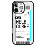 iPhone 16 Pro Max Personalised Melbourne Boarding Pass Black Impact Phone Case