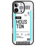 iPhone 16 Pro Max Personalised Houston Boarding Pass Black Impact Phone Case