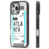 iPhone 16 Pro Max Personalised Atlanta Boarding Pass Black Impact Phone Case