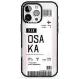 iPhone 16 Pro Max Personalised Osaka Boarding Pass Black Impact Phone Case