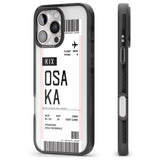 iPhone 16 Pro Max Personalised Osaka Boarding Pass Black Impact Phone Case