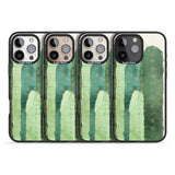 iPhone 16 Pro Max Large Cacti Mix Design Black Impact Phone Case