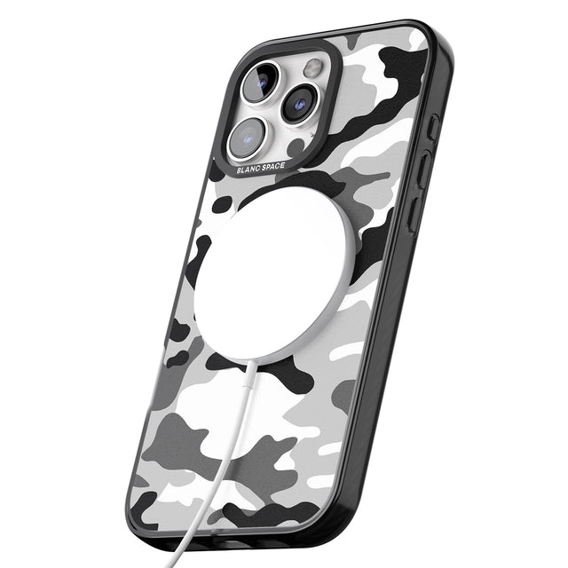 iPhone 16 Pro Max Grey Camo Black Impact Phone Case