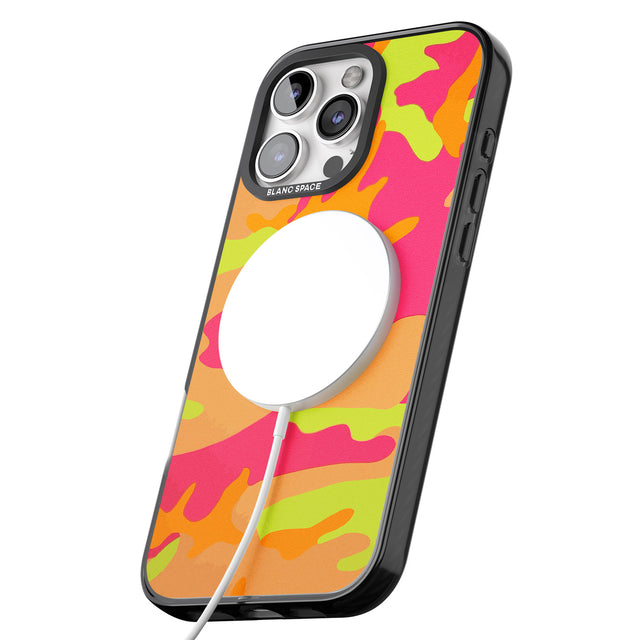 iPhone 16 Pro Max Neon Camo Black Impact Phone Case