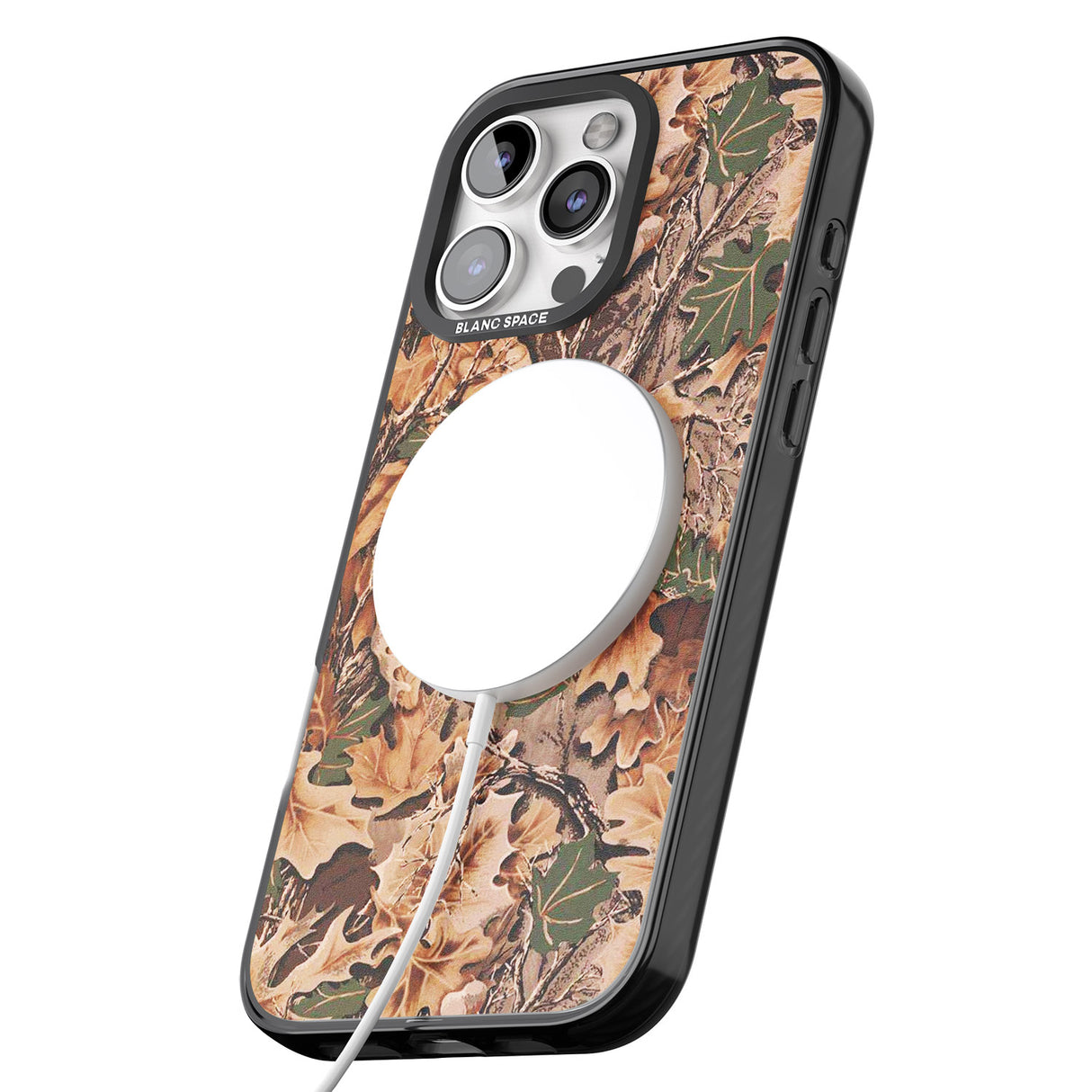 iPhone 16 Pro Max Leaves Camo Black Impact Phone Case