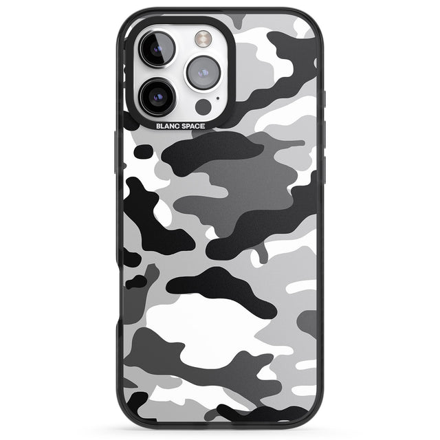 iPhone 16 Pro Max Grey Black Urban Camo Black Impact Phone Case