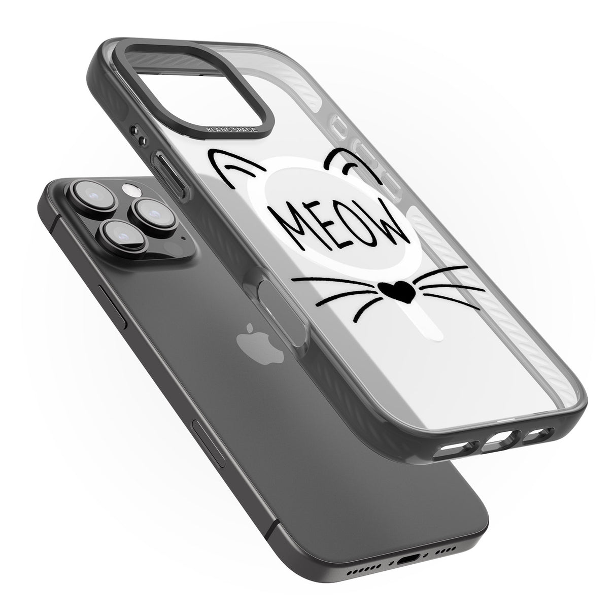 iPhone 16 Pro Max Cat Whiskers Black Impact Phone Case