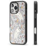 iPhone 16 Pro Max Sleeping Cat Pattern Black Impact Phone Case