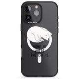 iPhone 16 Pro Max Home Is Where the Cat is Black Impact Phone Case