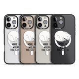 iPhone 16 Pro Max Home Is Where the Cat is Black Impact Phone Case