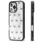 iPhone 16 Pro Max British Shorthair Cat Pattern Black Impact Phone Case