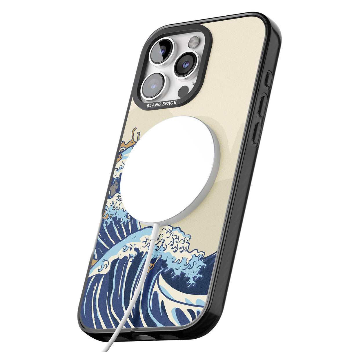 iPhone 16 Pro Max The Great Cat Wave Black Impact Phone Case