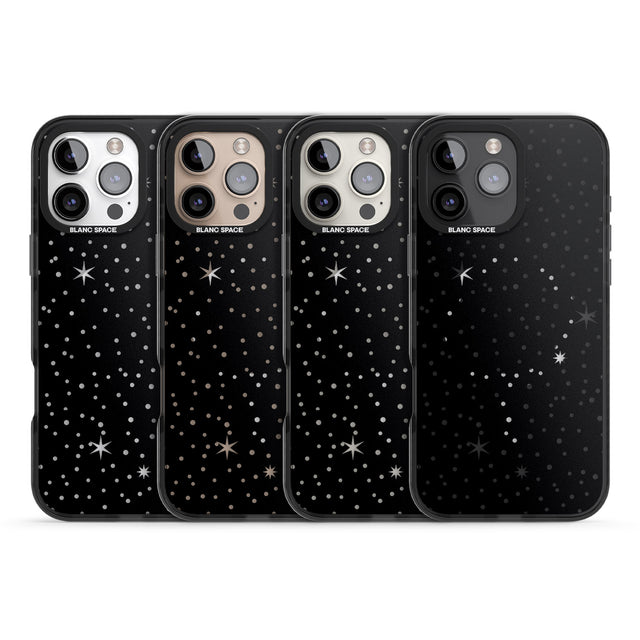 iPhone 16 Pro Max Celestial Cut-Out Stars Black Impact Phone Case