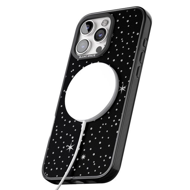 iPhone 16 Pro Max Celestial Cut-Out Stars Black Impact Phone Case