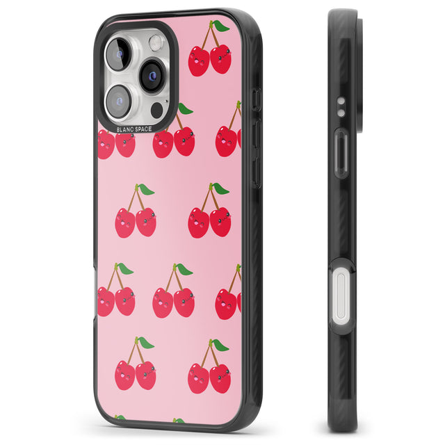 iPhone 16 Pro Max Cheeky Cherry Black Impact Phone Case