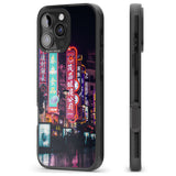 iPhone 16 Pro Max Busy Street - Neon Cities Photographs Black Impact Phone Case