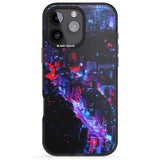 iPhone 16 Pro Max Arial City View - Neon Cities Photographs Black Impact Phone Case