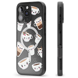 iPhone 16 Pro Max Coffee Faces Black Impact Phone Case